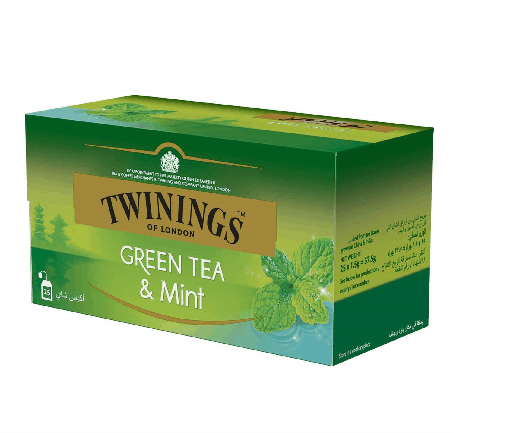 شاي تويننجز اخضر بالنعناع 25 حبة