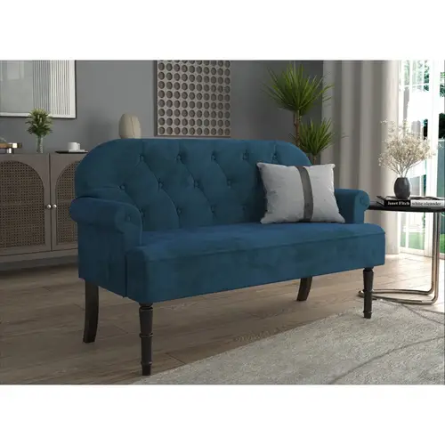 كنب زاوية رويال هوم 80×200×90 سم - ازرق داكن