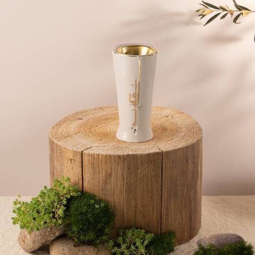 Incense Burner From Liqaa -  Beige + Gold