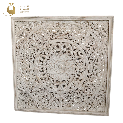 Wall Panel Carving 120x120 cm - Off White