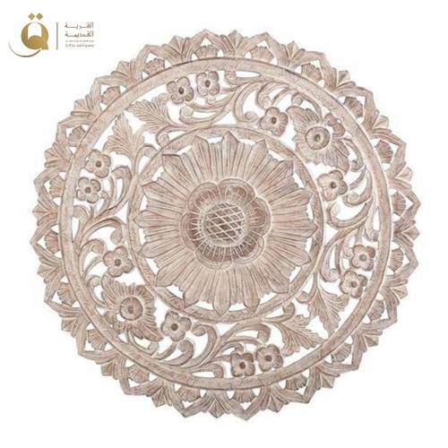ديكور حائط كارفينغ فلور 120x120 سم - أوف وايت