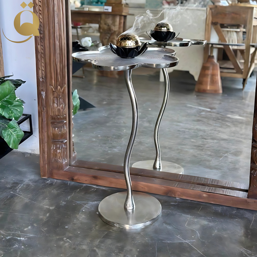 طاولة خدمة وردة - فضي