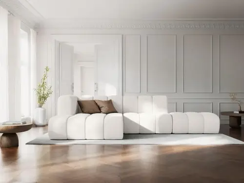 كنب زاوية رويال هوم 270×200×80 سم - ابيض