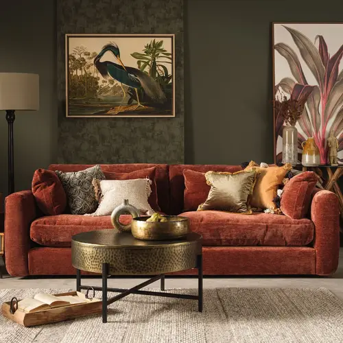كنب زاوية رويال هوم 85×240×85 سم - احمر