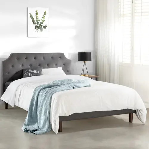 سرير رويال هوم 160×200×130 سم - رمادي
