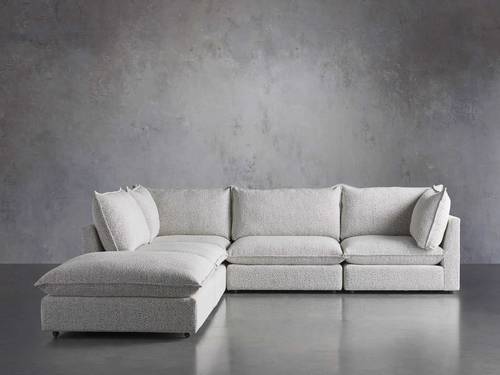 كنب زاوية حرف L رويال هوم 280×260×80 سم - بيج