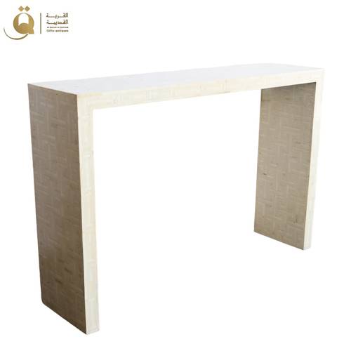 Console Table Hermes Pattern - White