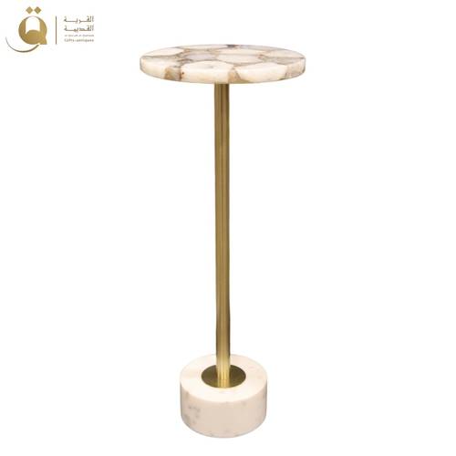 Stone Side Table 25 cm - White