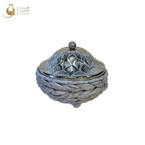 Tamreya Bowl with cover Grass - White
