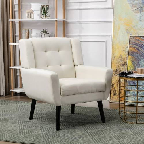  Arm Chair Marlin Velvet Royal Home 90x90x85 cm - White