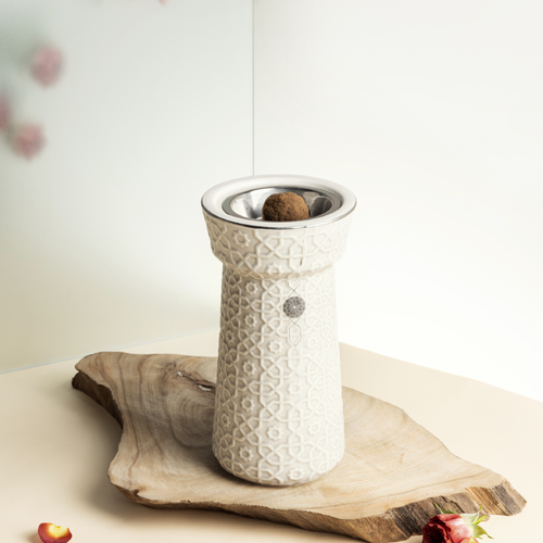 Incense Burner Rosette - White