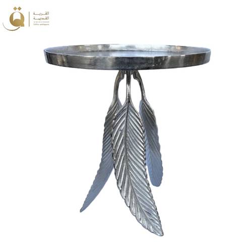 Side Table Feather Base Jamaica - Silver