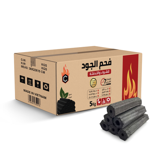 ALJOOD Hexagonal charcoal 5KG for heating and grilling 