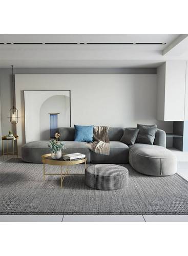 كنب زاوية حرف L رويال هوم 350×170×80 سم - رمادي
