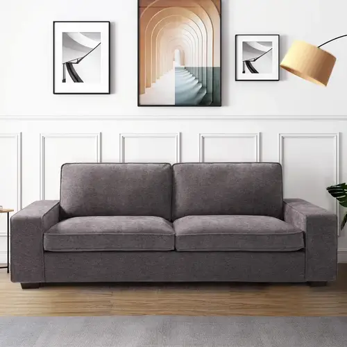 كنب زاوية رويال هوم 85×220×85 سم - رمادي