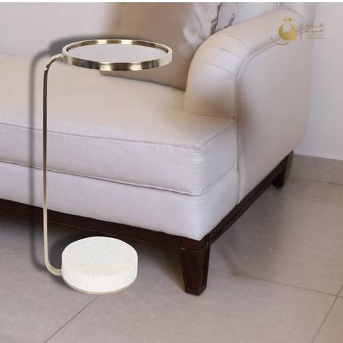 Florenca Side Table Marble Base - White
