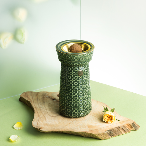 Incense Burner Rosette - Green