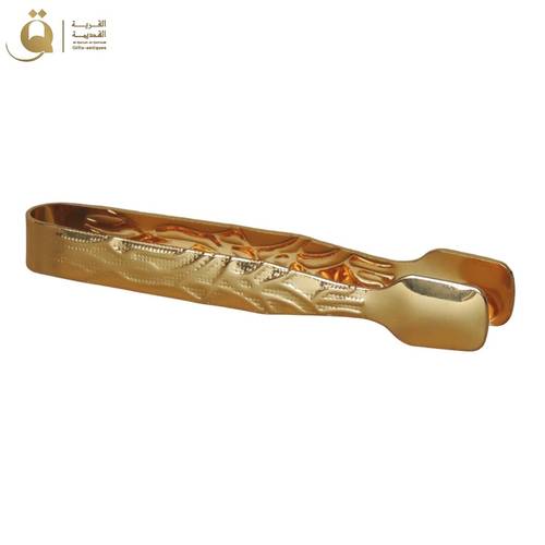 ملقط بخور خطوط - ذهبي