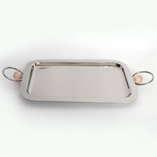 Stainless steel serving tray from the Fadha collection, size 41*21 cm