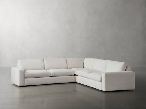 كنب زاوية حرف L رويال هوم 260×260×80 سم - ابيض
