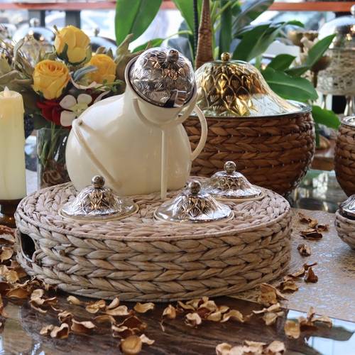 Bean Jar Grass - White