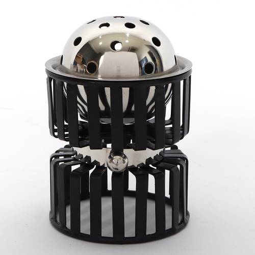 مبخرة معدنيه صغيره من مجموعة جريدلاين Gridline مقاس 9*9*14 cm أسود 