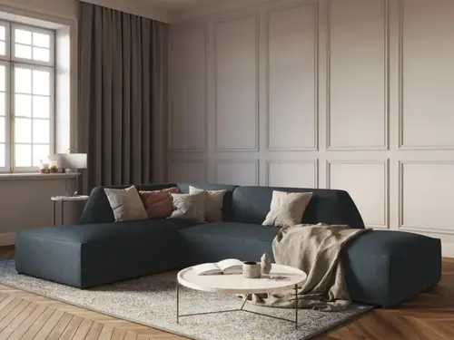كنب زاوية حرف L رويال هوم 280×200×70 سم - رمادي داكن