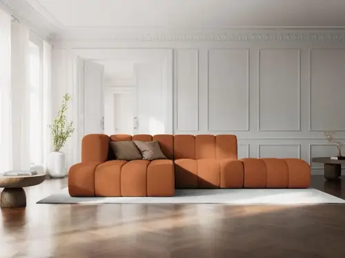 كنب زاوية رويال هوم 270×200×80 سم - اورنج