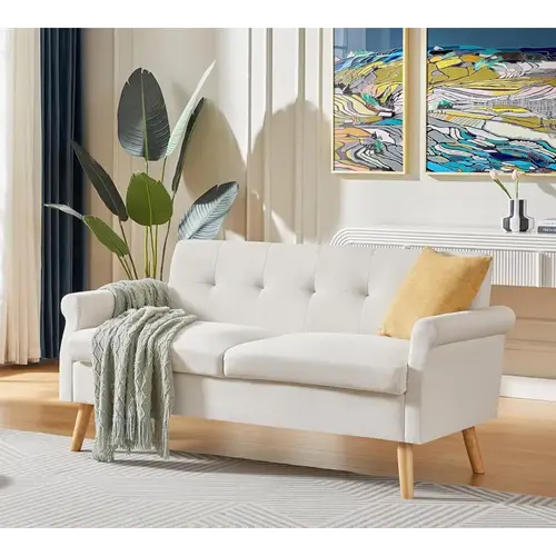 كنب زاوية رويال هوم 80×200×85 سم - ابيض