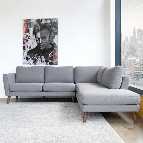 كنب زاوية حرف L رويال هوم 230×250×80 سم - رمادي فاتح
