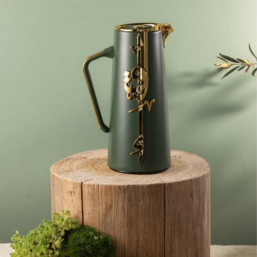 One Vacuum Flask For Tea And Coffee From Liqaa -  Olive + Gold