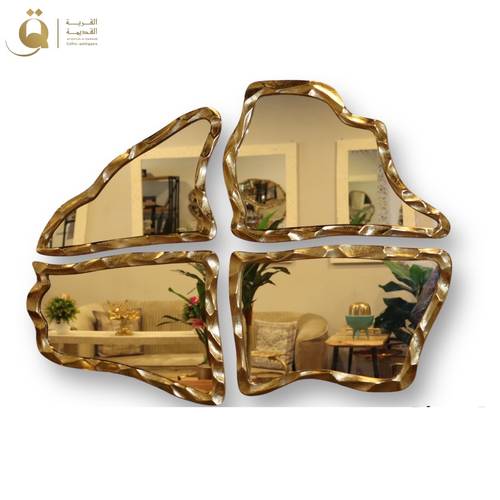 مرآة جامايكا 100x100x73 سم - ذهبي