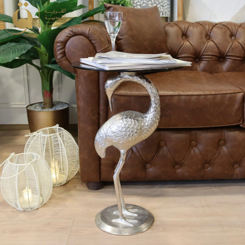 Ostrich Side Table - Silver