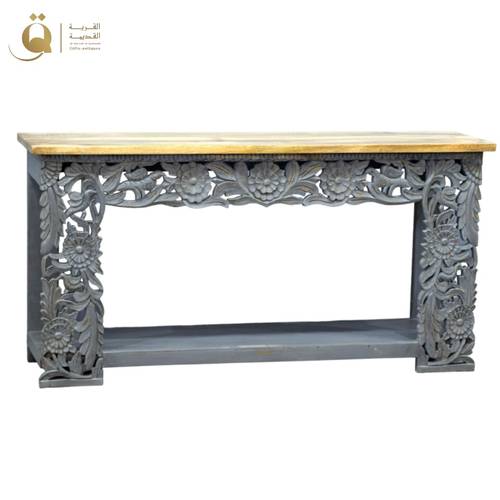 كونسول كارفينغ 150 سم - رمادي