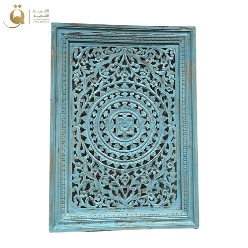 ديكور حائط كارفينغ 120x80 سم - أزرق