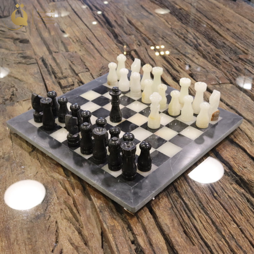 Florence Chess 30x30 cm - Black & Off White