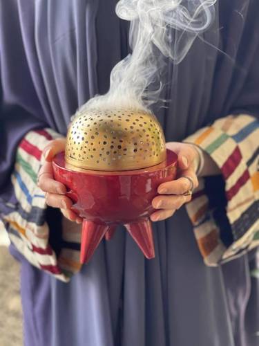  مبخرة كلاسي أحمر - صغير