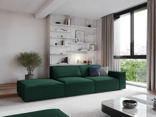 كنب زاوية رويال هوم 85×250×80 سم - اخضر