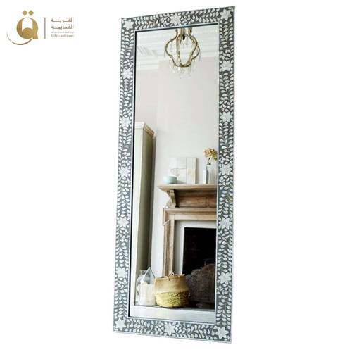 مرآة صدف أبولو 180x80 سم - أسود