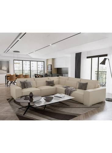 كنب زاوية حرف L رويال هوم 299×71×64 سم - بيج