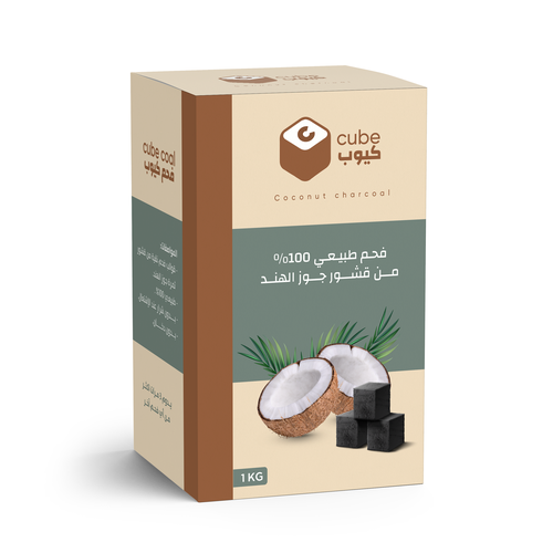 فحم كيوب جوز الهند 1 كليو