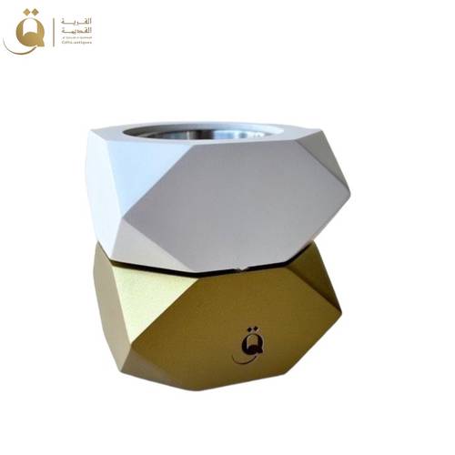 مبخرة أزهى - أبيض وذهبي