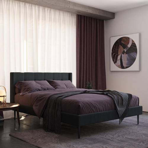 سرير رويال هوم 200×200×125 سم - رمادي داكن