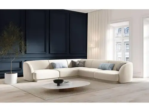 كنب زاوية حرف L رويال هوم 250×250×85 سم - بيج