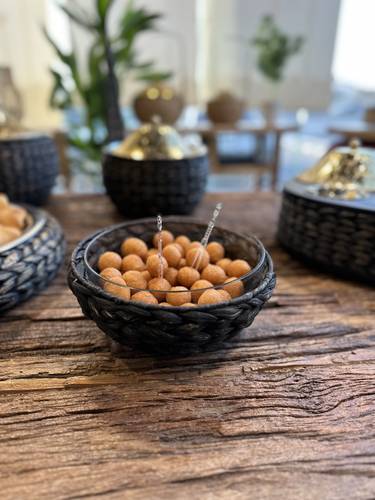 Geras large serving bowl - black