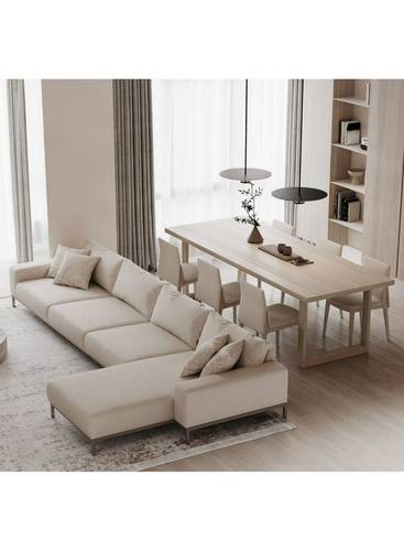 كنب زاوية حرف L رويال هوم 300×200×85×85 سم - بيج