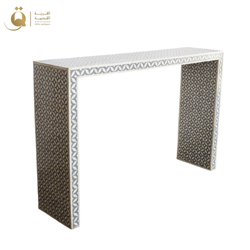 Apollo Console Table Diamond Pattern - ivory