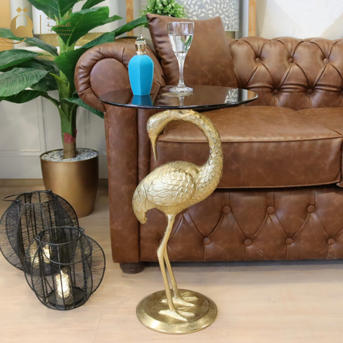 Ostrich Side Table - Gold