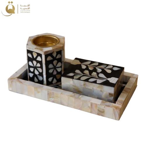 طقم مبخرة أبولو فلور - أسود