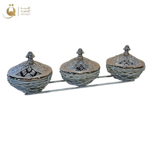 طقم زبديات تقديم نيست - رمادي